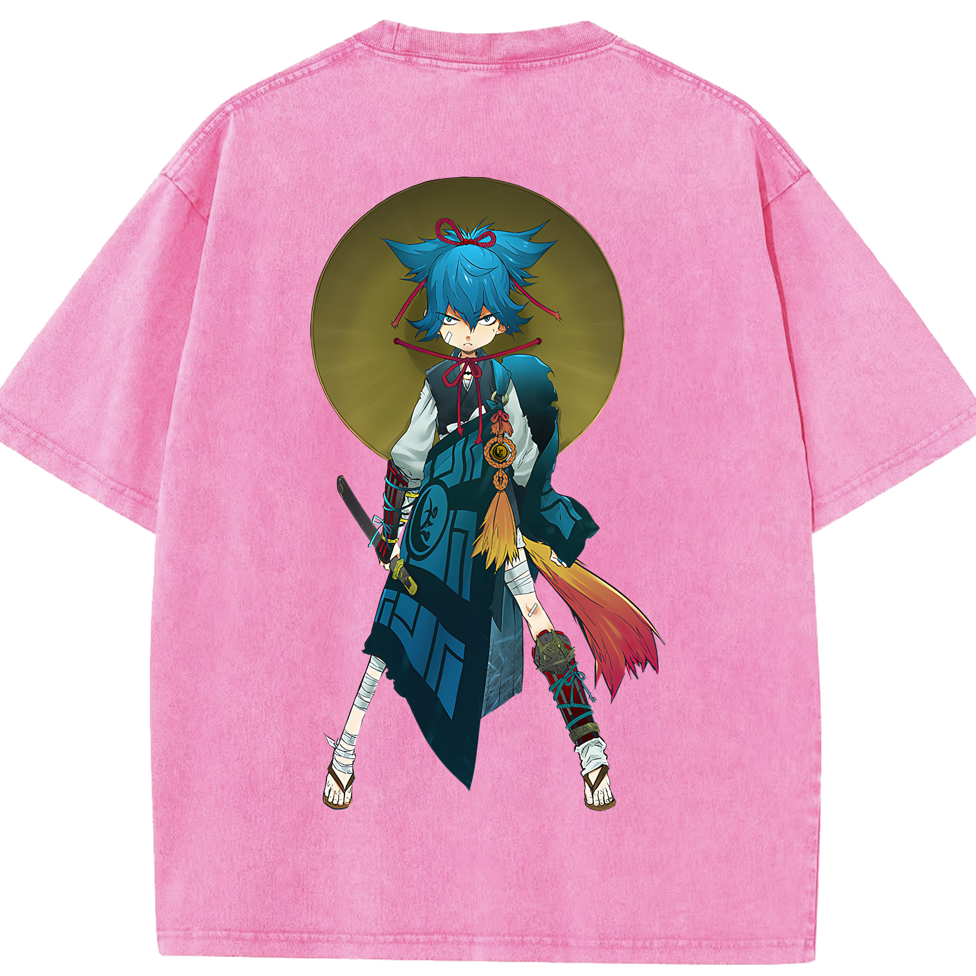 （画像用） 刀剣乱舞 Touken Ranbu 綿100% ヴィンテージ風 半袖Tシャツ（背面プリント）
